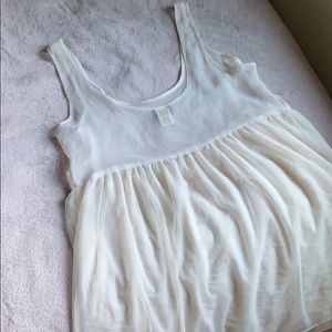 Intimately Free People Dress Slip Cream Mesh M-L